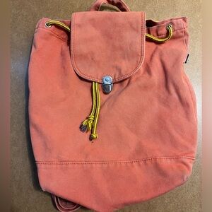 Orange Baggu canvas backpack